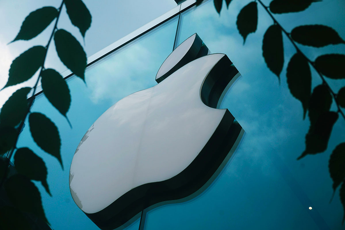 Le logo d'Apple photographié à Hangzhou, Crédit CFOTO/Sipa USA/SIPA