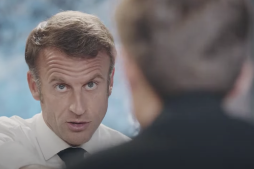 capture d'écran de l'interview entre Emmanuel Macron et Hugo Décrypte