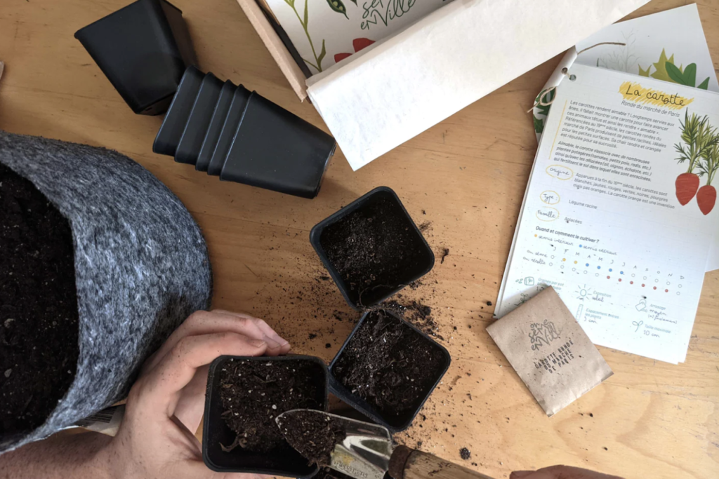Le kit de jardinage proposé par On sème en ville