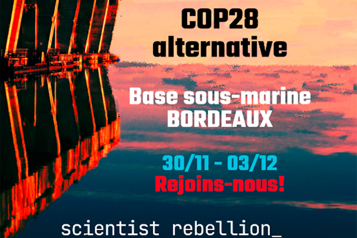 Affiche présentation de la COP 28 alternative
