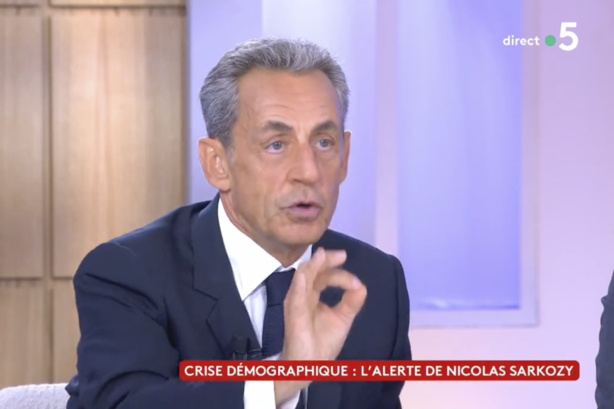 Capture d’écran de l’émission « C à vous » du 6 septembre 2023 sur France 5 avec Nicolas Sarkozy